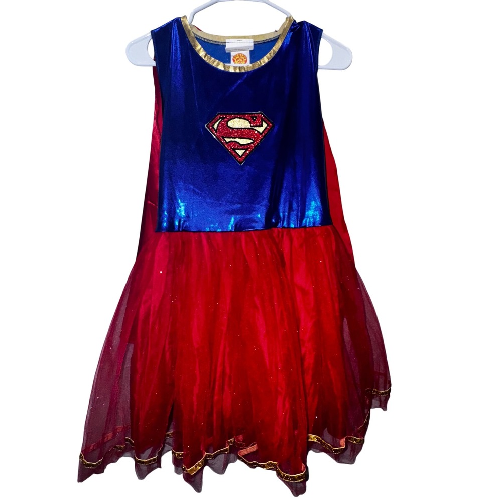 Rubies DC Supergirl Costume‎ Dress with Cape Girls Size Large Cosplay